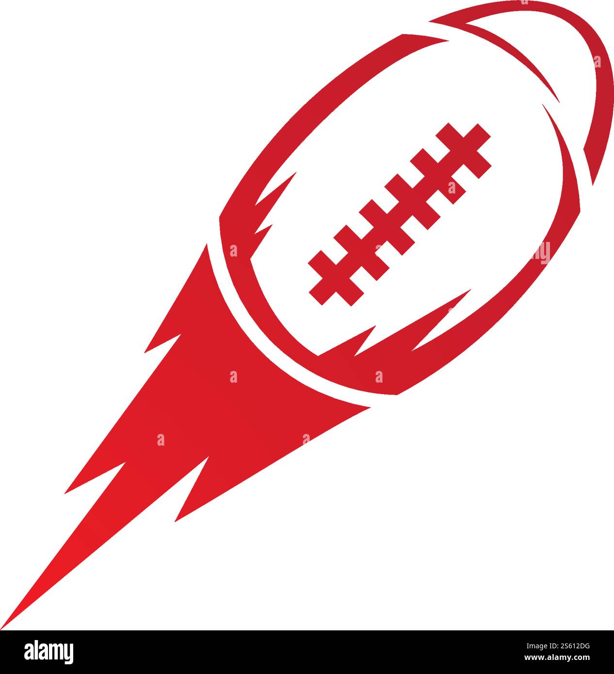 Vektorvorlage für das Logo des Rugby-Balls Stock Vektor