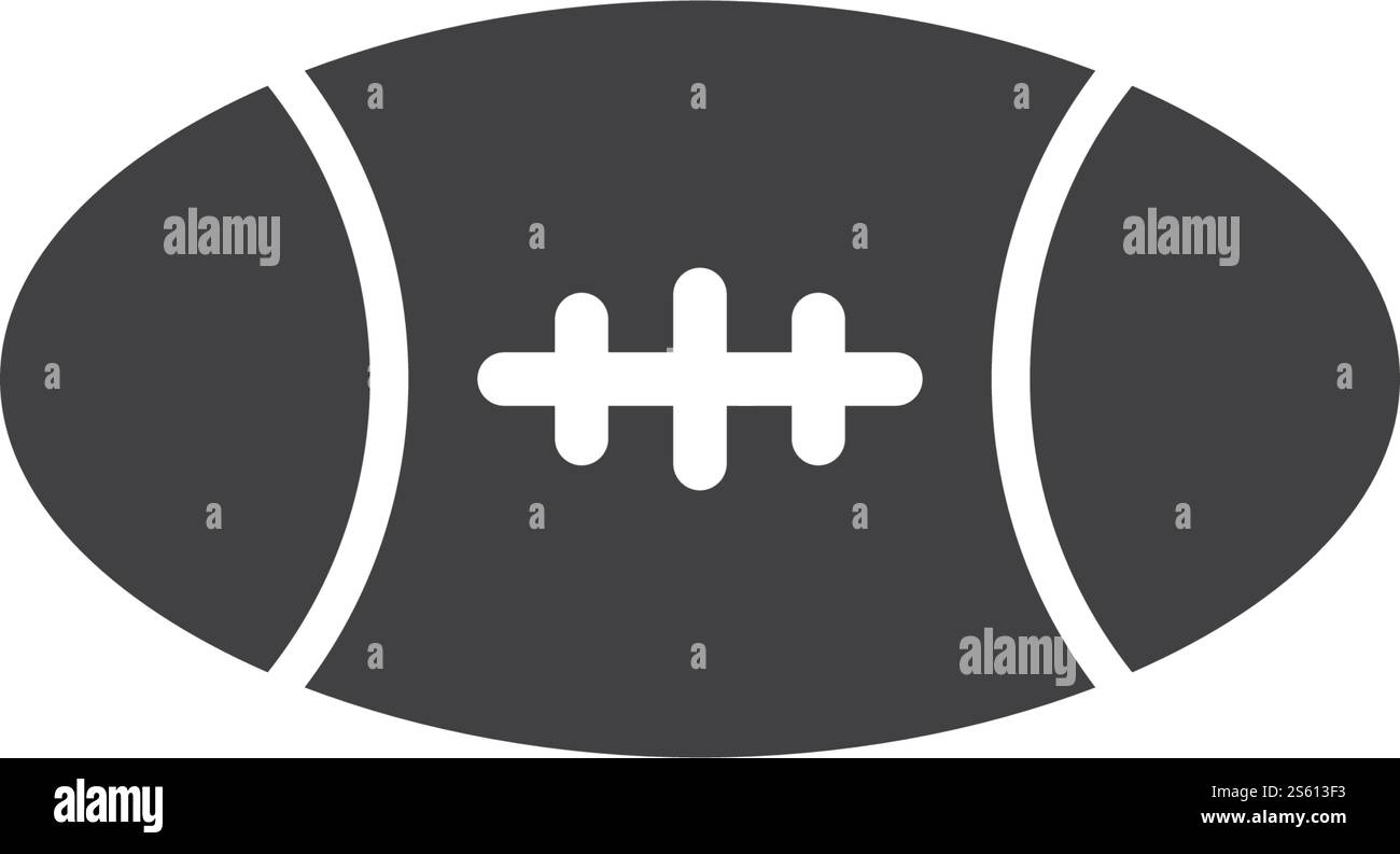 Vektorvorlage für das Logo des Rugby-Balls Stock Vektor