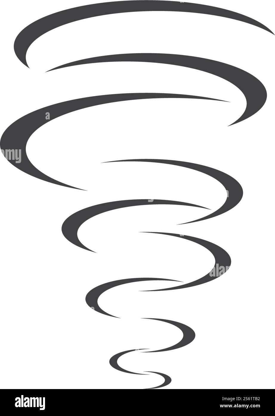 Wind Tornado-Logo Vektor Illustration flach Design Stock Vektor