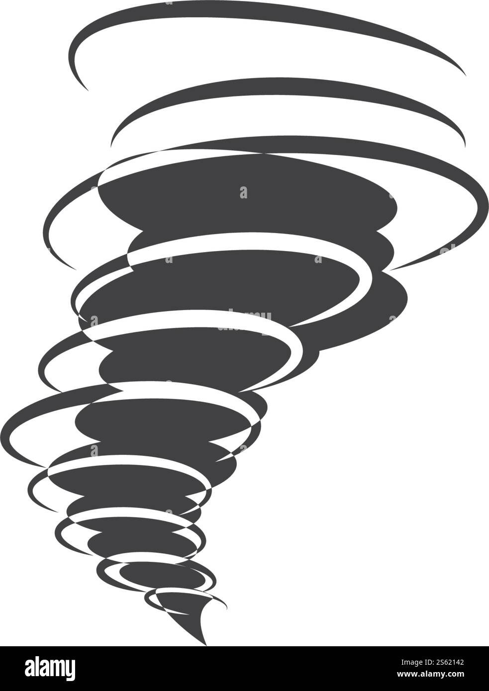 Wind Tornado-Logo Vektor Illustration flach Design Stock Vektor