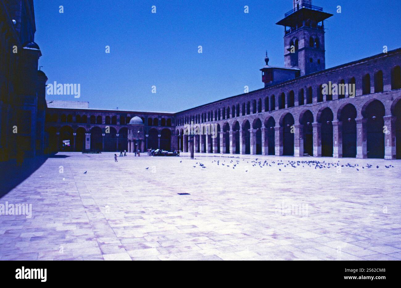 Innenhof, Umayyaden-Moschee, große Moschee von Damaskus, Damaskus, Syrien, Mai 1987 Stockfoto