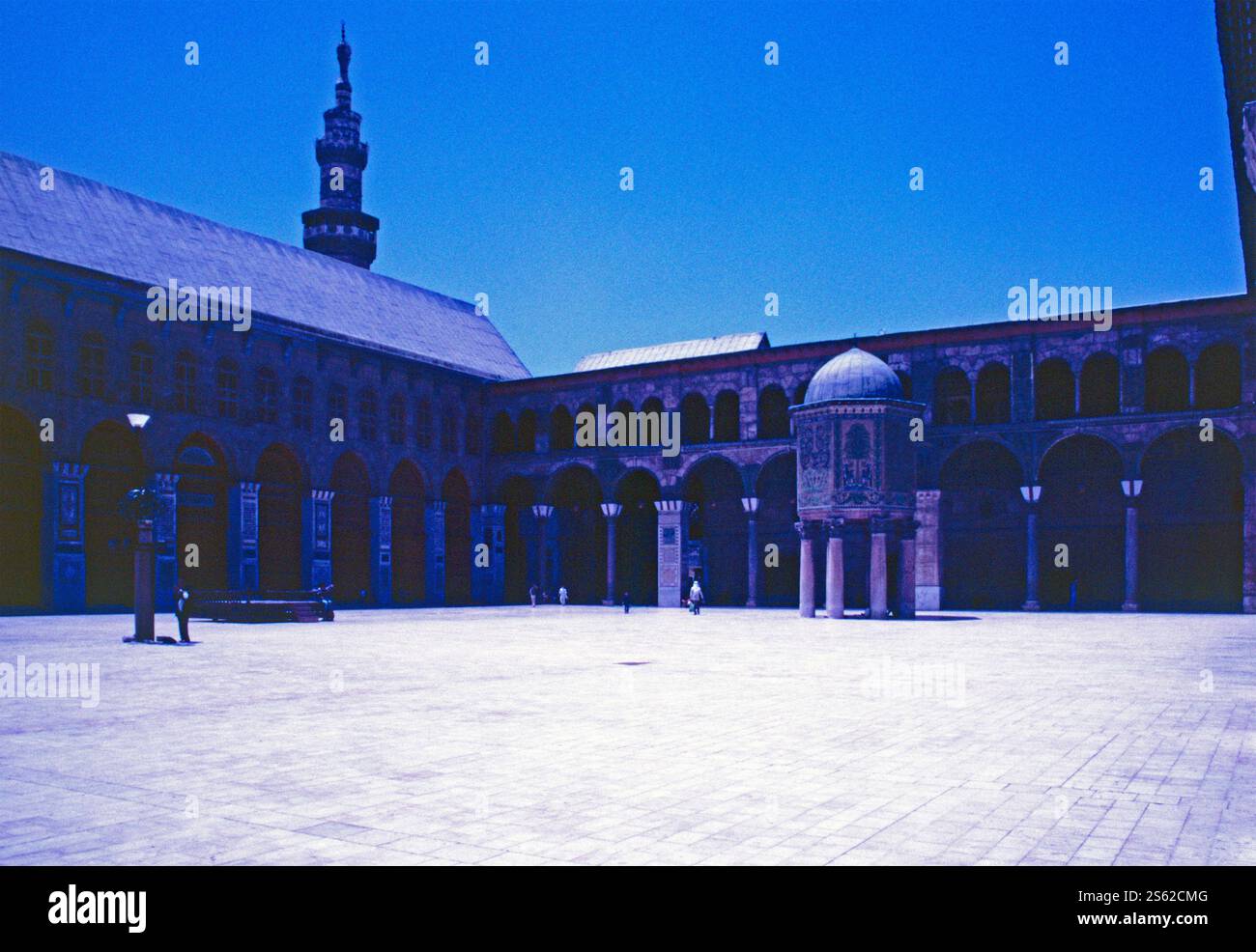 Qubbat al-Khazna, Kuppel der Schatzkammer, Hof, Umayyaden-Moschee, große Moschee von Damaskus, Damaskus, Syrien, Mai 1987 Stockfoto
