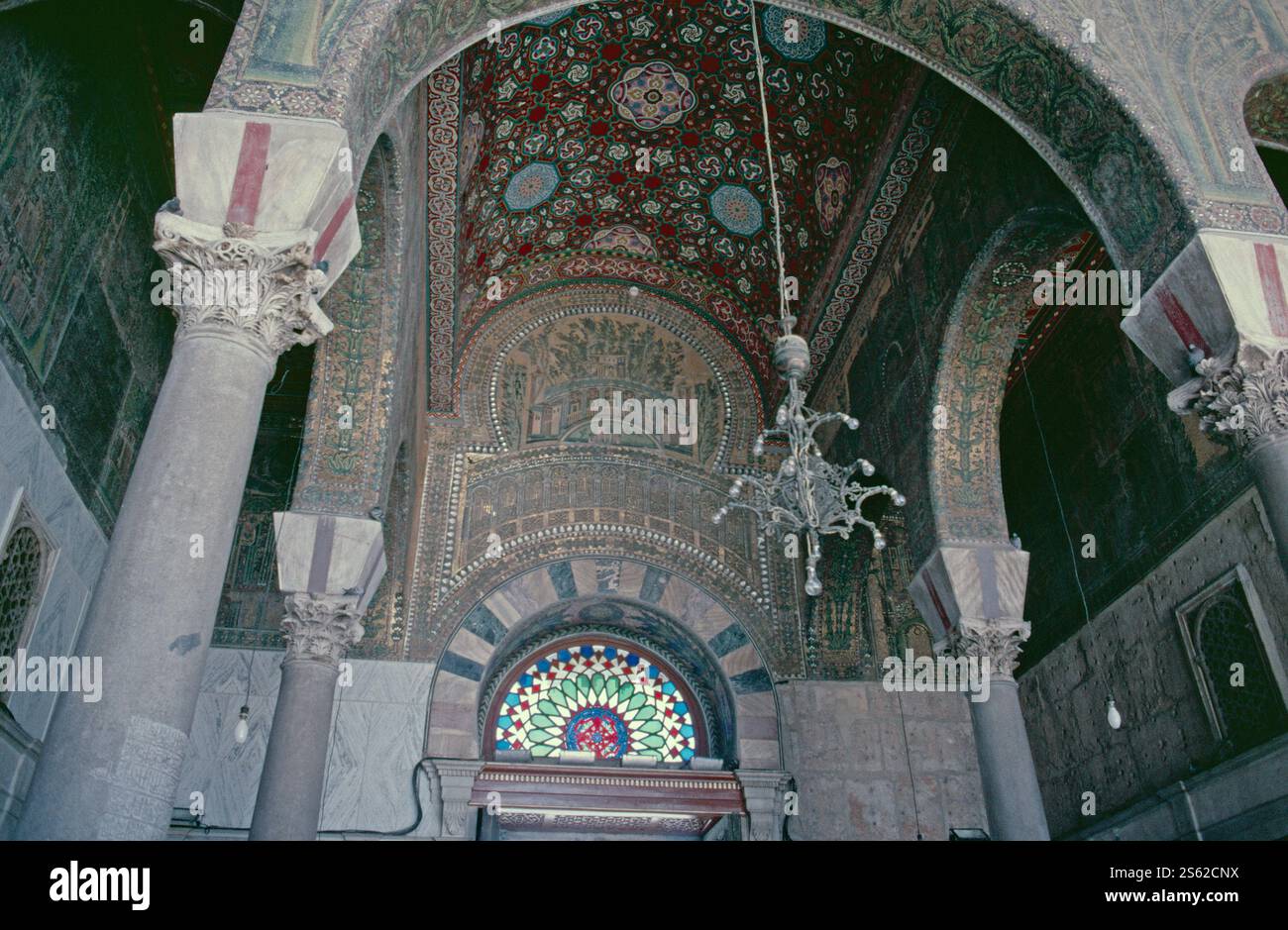 Westliches Tor, Umayyaden-Moschee, große Moschee von Damaskus, Damaskus, Syrien, Mai 1987 Stockfoto
