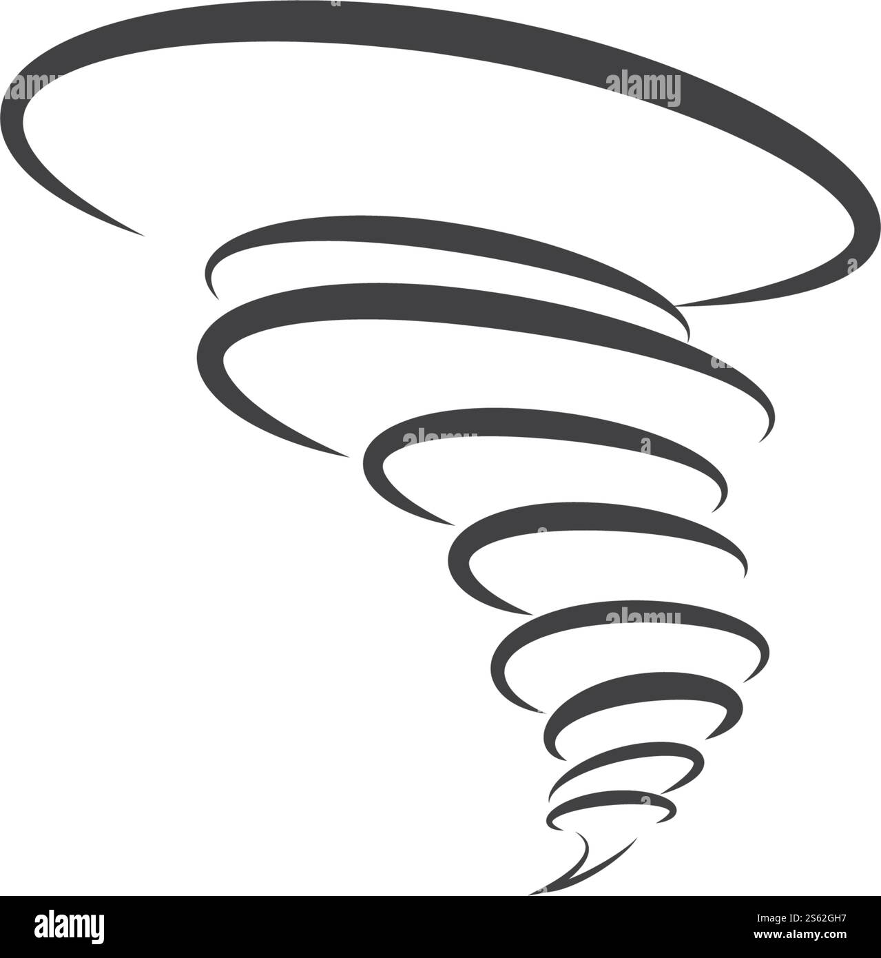 Wind Tornado-Logo Vektor Illustration flach Design Stock Vektor