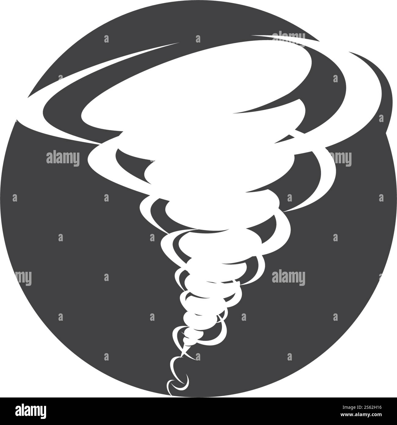 Wind Tornado-Logo Vektor Illustration flach Design Stock Vektor