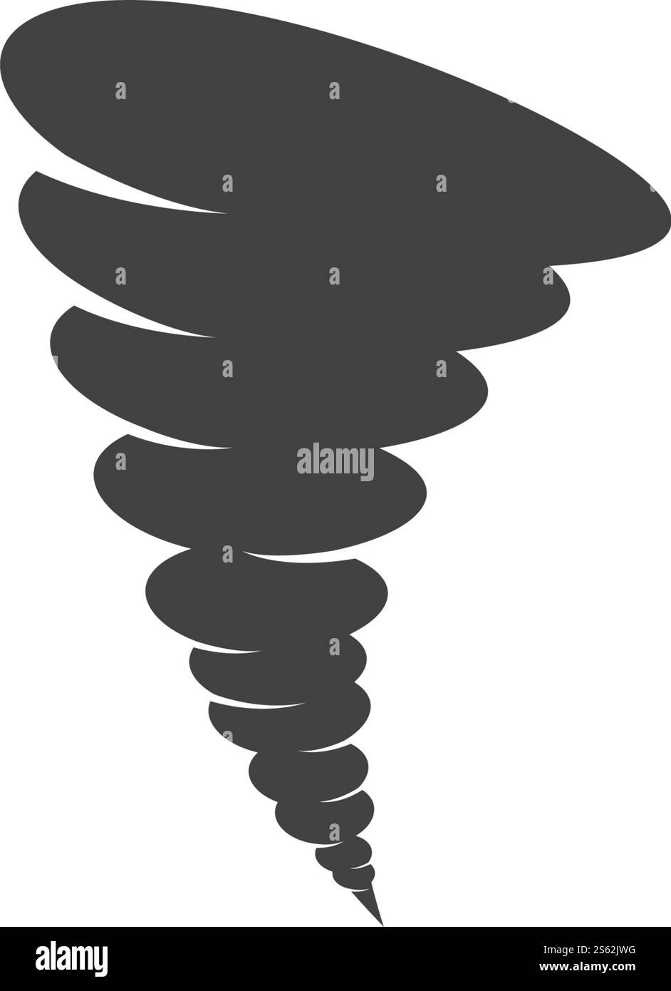 Wind Tornado-Logo Vektor Illustration flach Design Stock Vektor