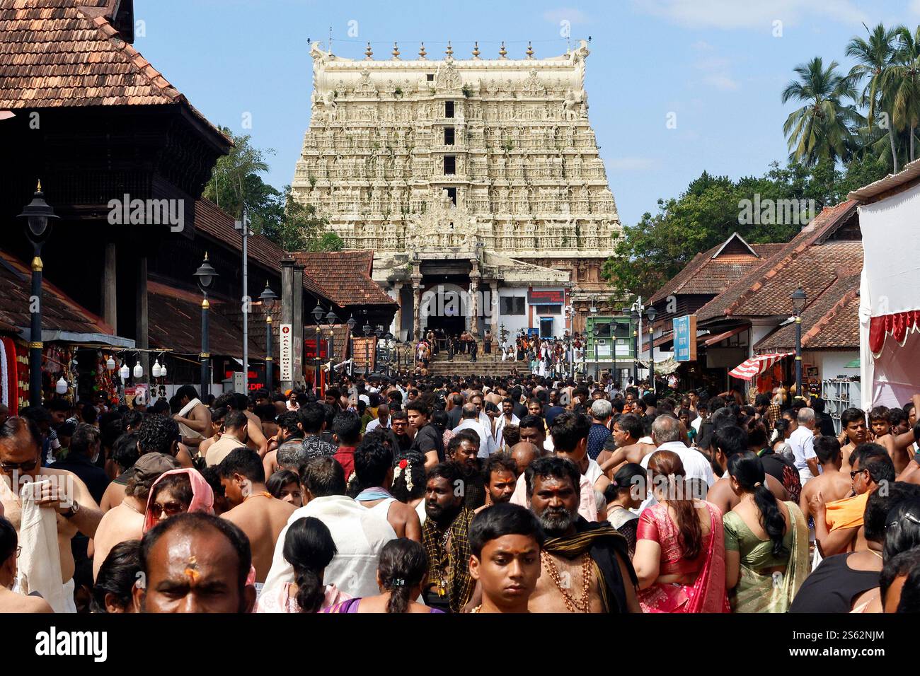 Sri Padmanabhaswamy Tempel in Thiruvananthapuram, Kerala, Indien Stockfoto