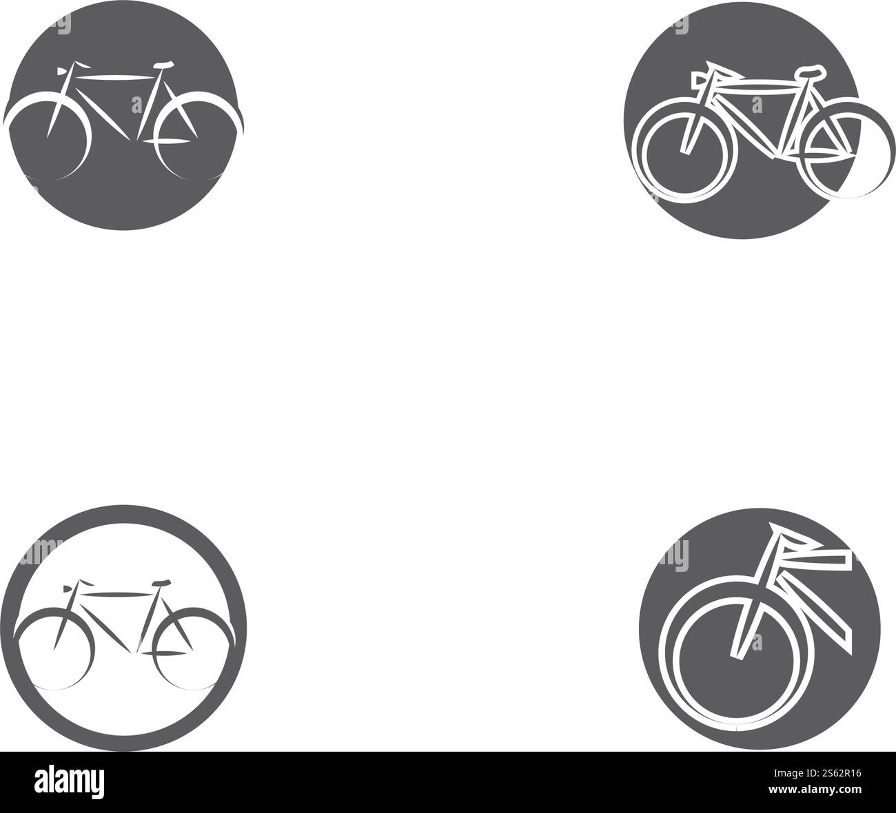 Legen Sie die Art des Vektorsymbols für die Radsport-Logo-Vorlage fest Stock Vektor