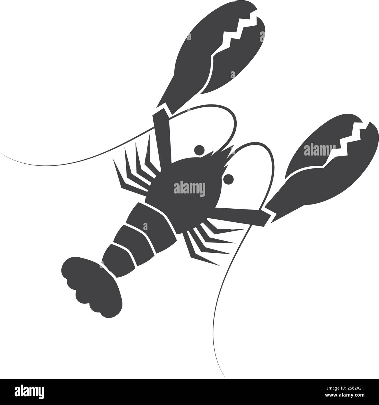 Hummerlogo Illustration Vektor-Design Stock Vektor