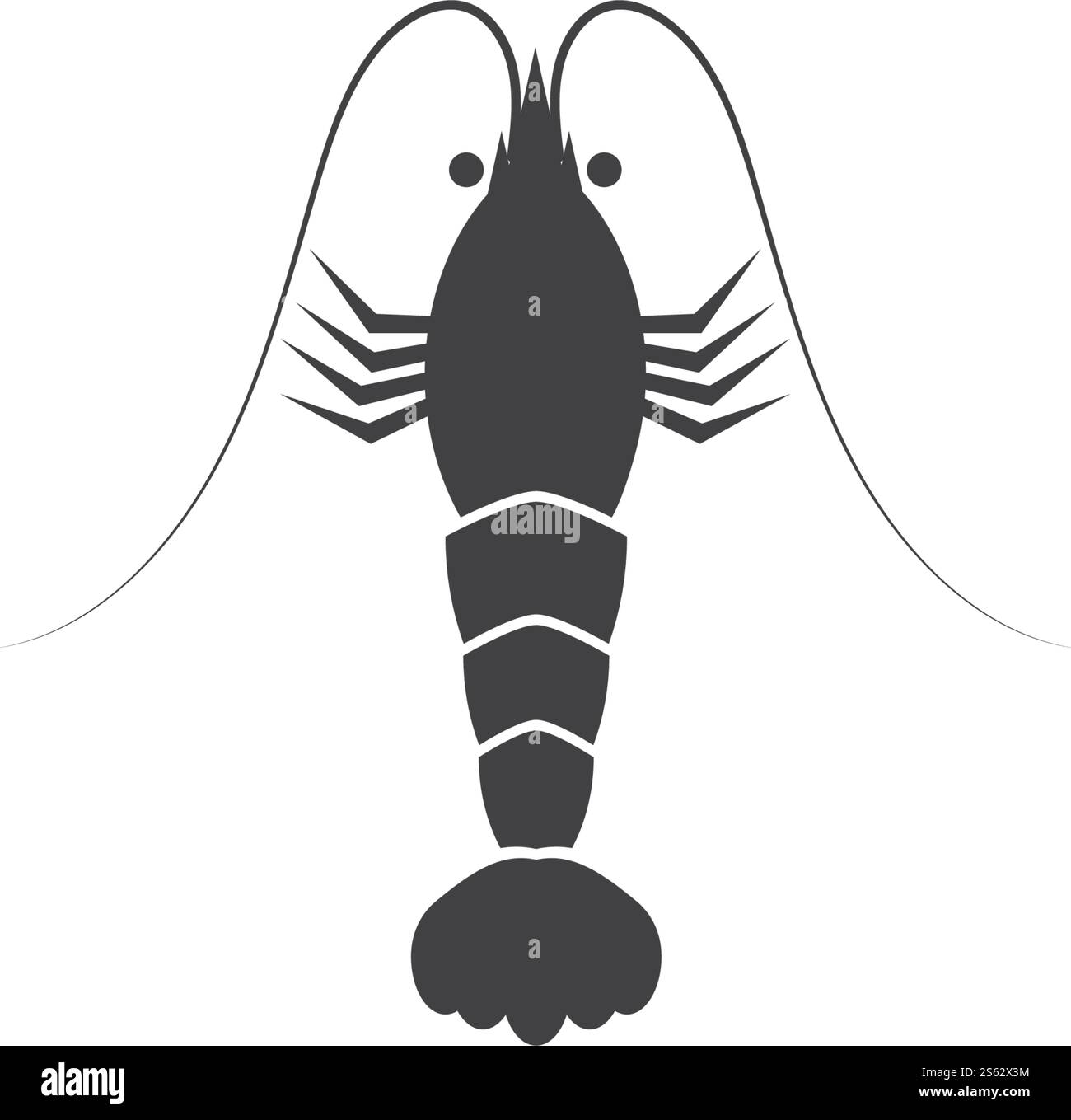 Hummerlogo Illustration Vektor-Design Stock Vektor