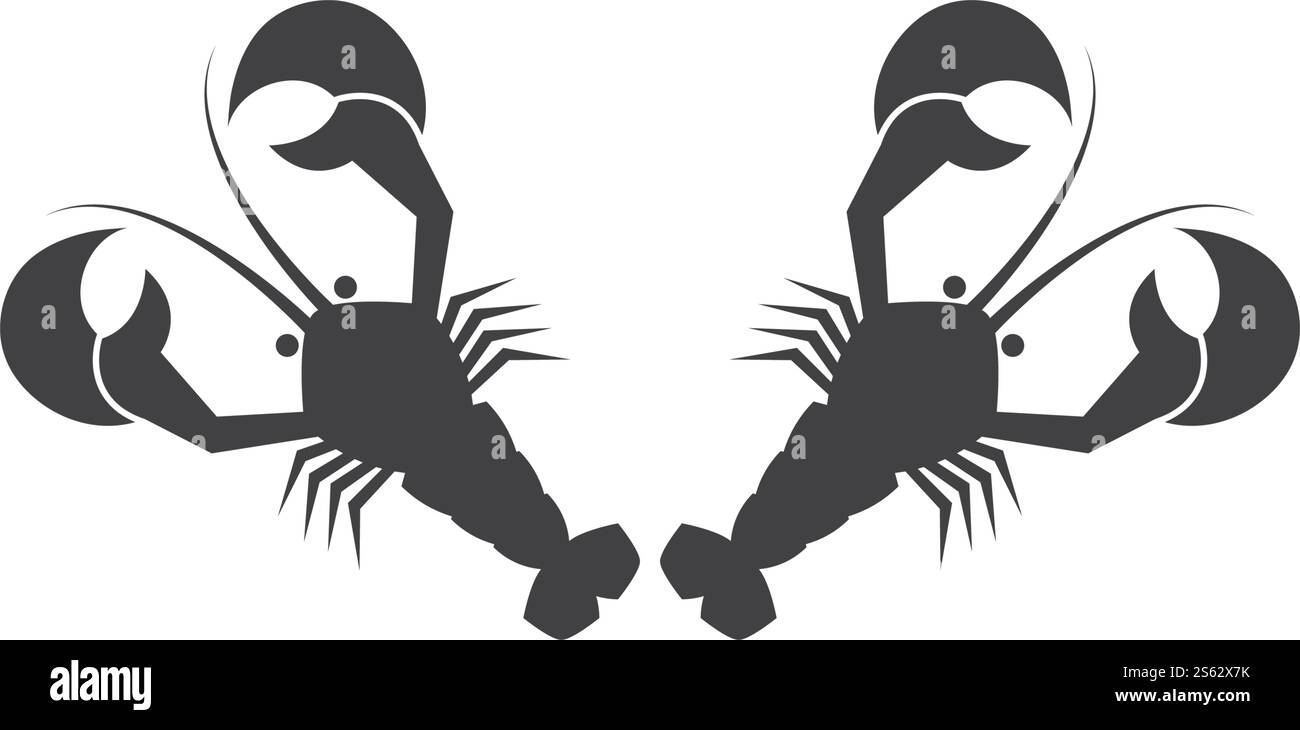 Hummerlogo Illustration Vektor-Design Stock Vektor