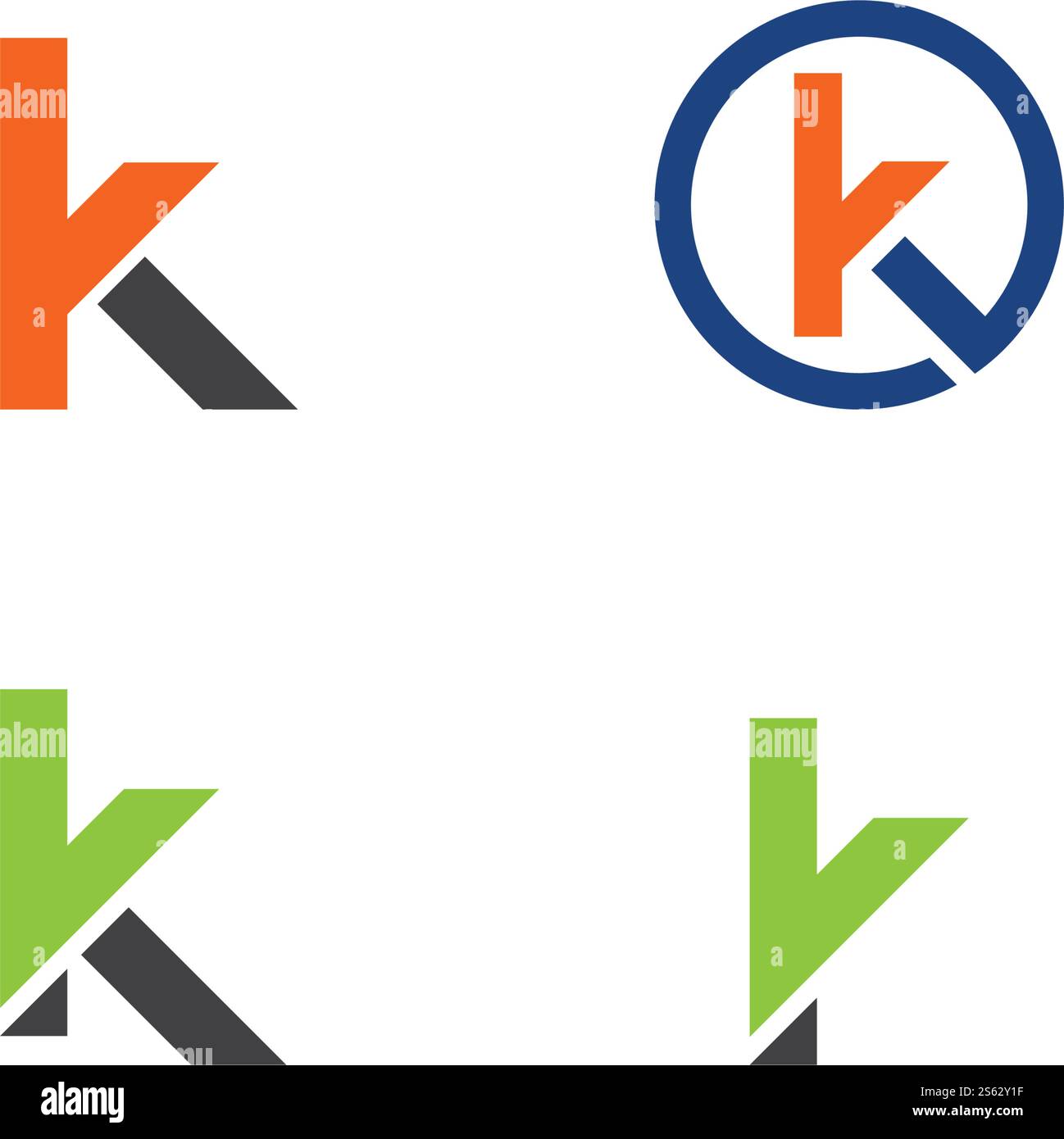 K Letter Logo Vektor flach Design Stock Vektor