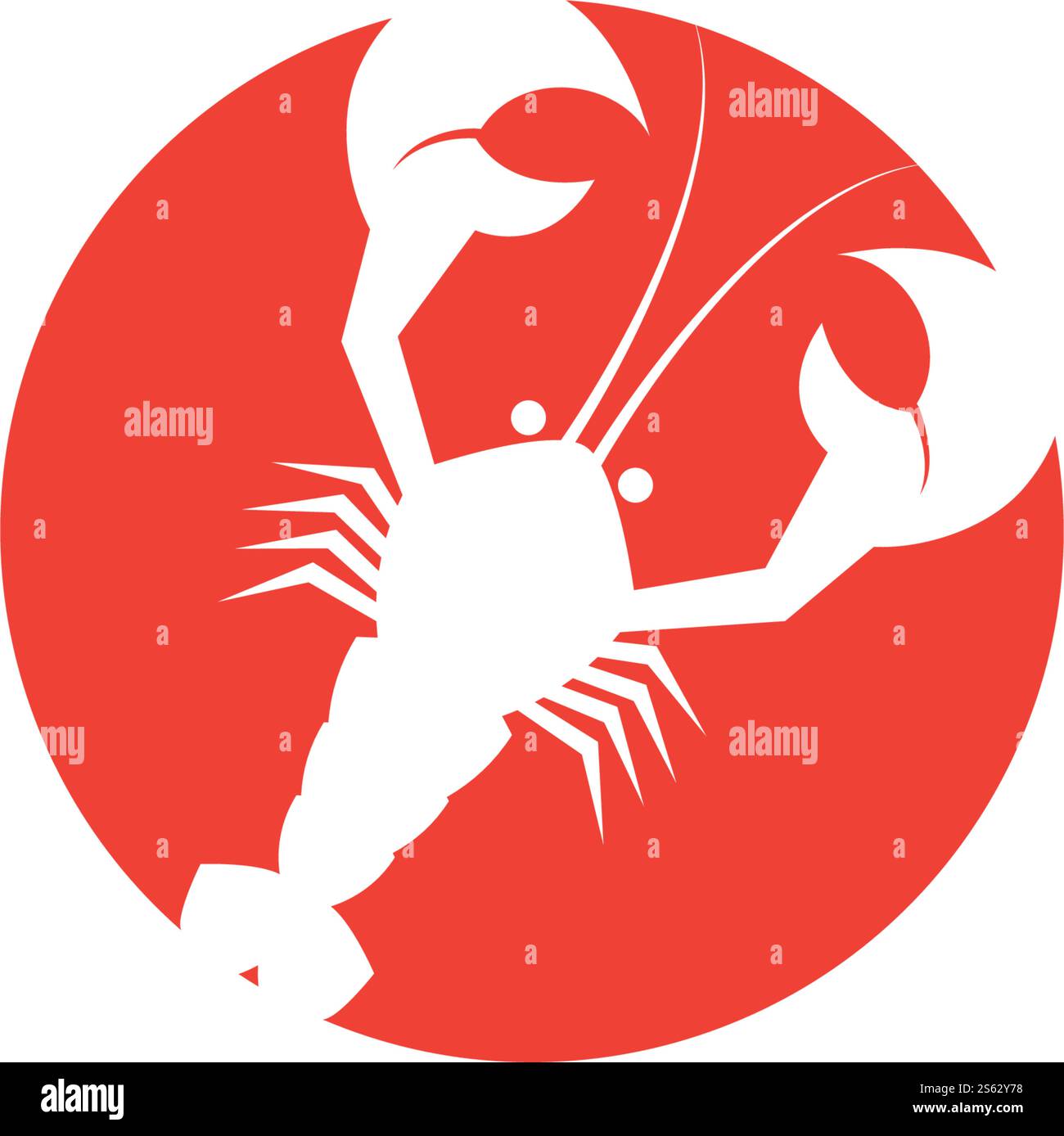 Hummerlogo Illustration Vektor-Design Stock Vektor