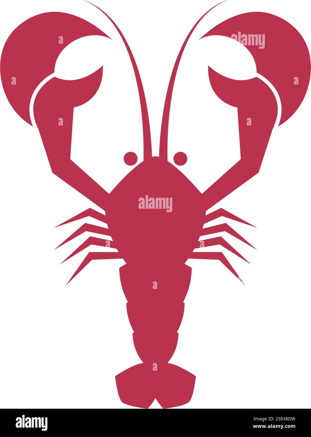 Hummerlogo Illustration Vektor-Design Stock Vektor