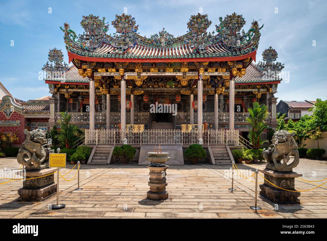 Das chinesische Clan-Haus Leong San Tong Khoo Kongsi, Georgetown, Penang, Malaysia Stockfoto
