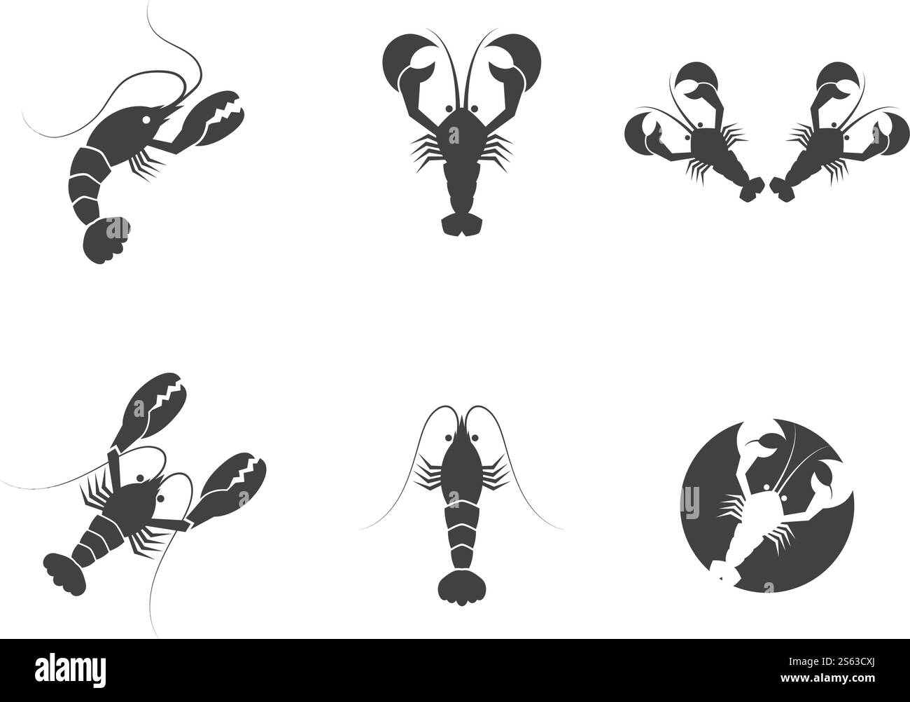 Hummerlogo Illustration Vektor-Design Stock Vektor