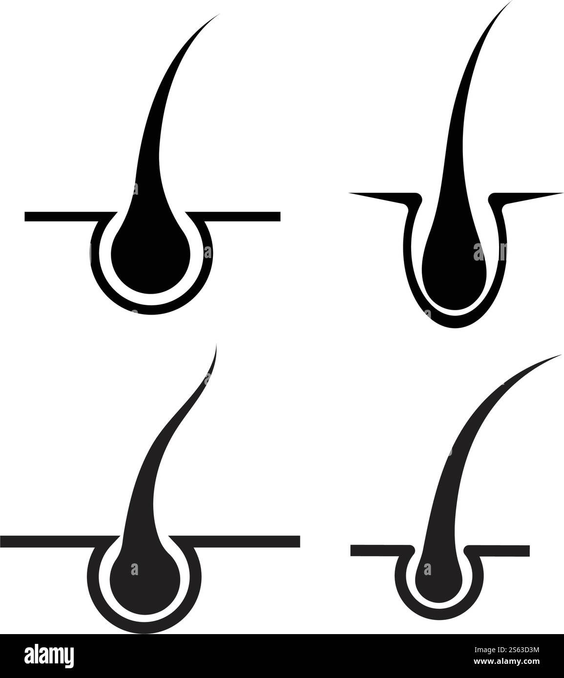 Hair Folicle Logo Vorlage Vektor Stock Vektor