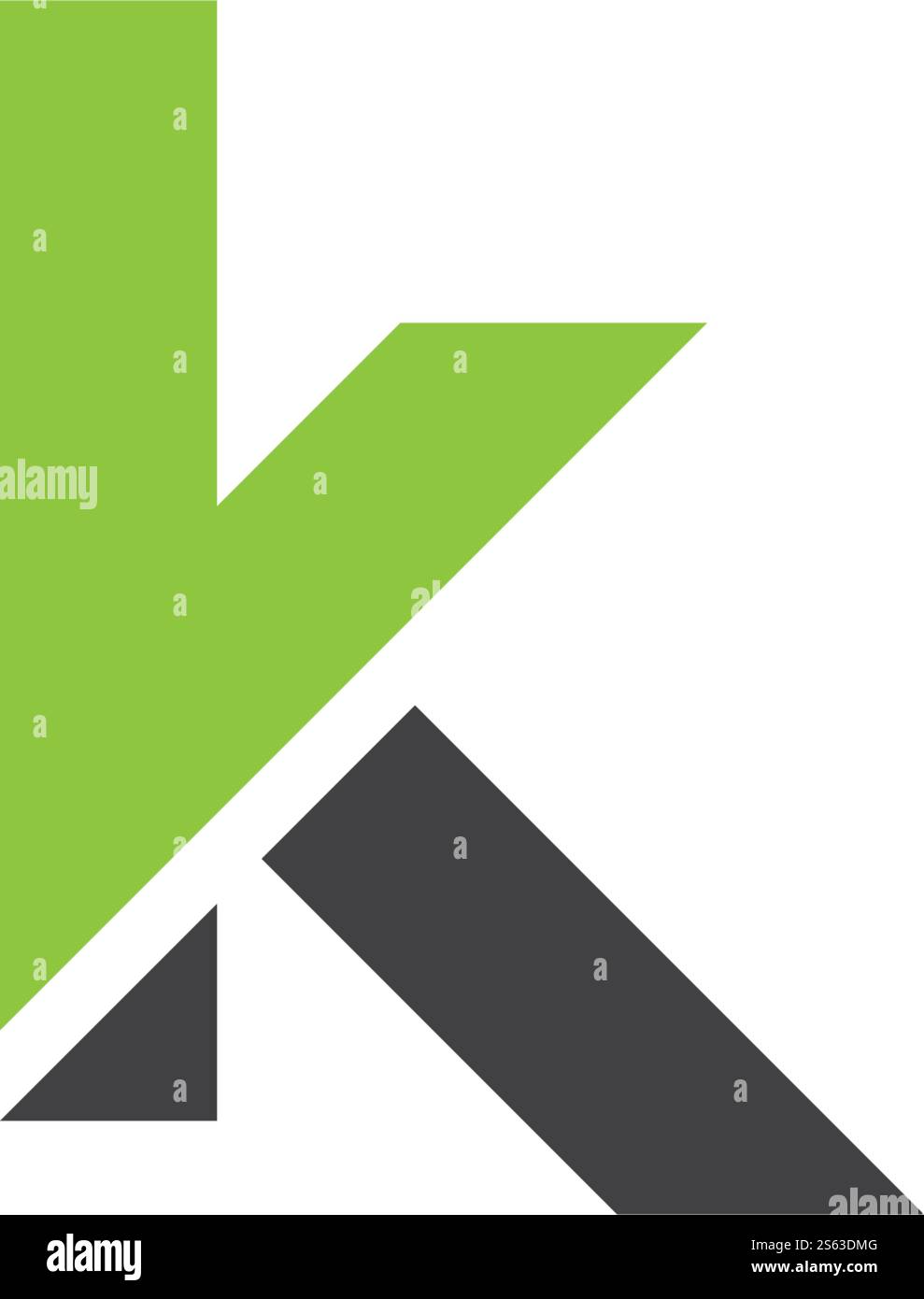 K Letter Logo Vektor flach Design Stock Vektor