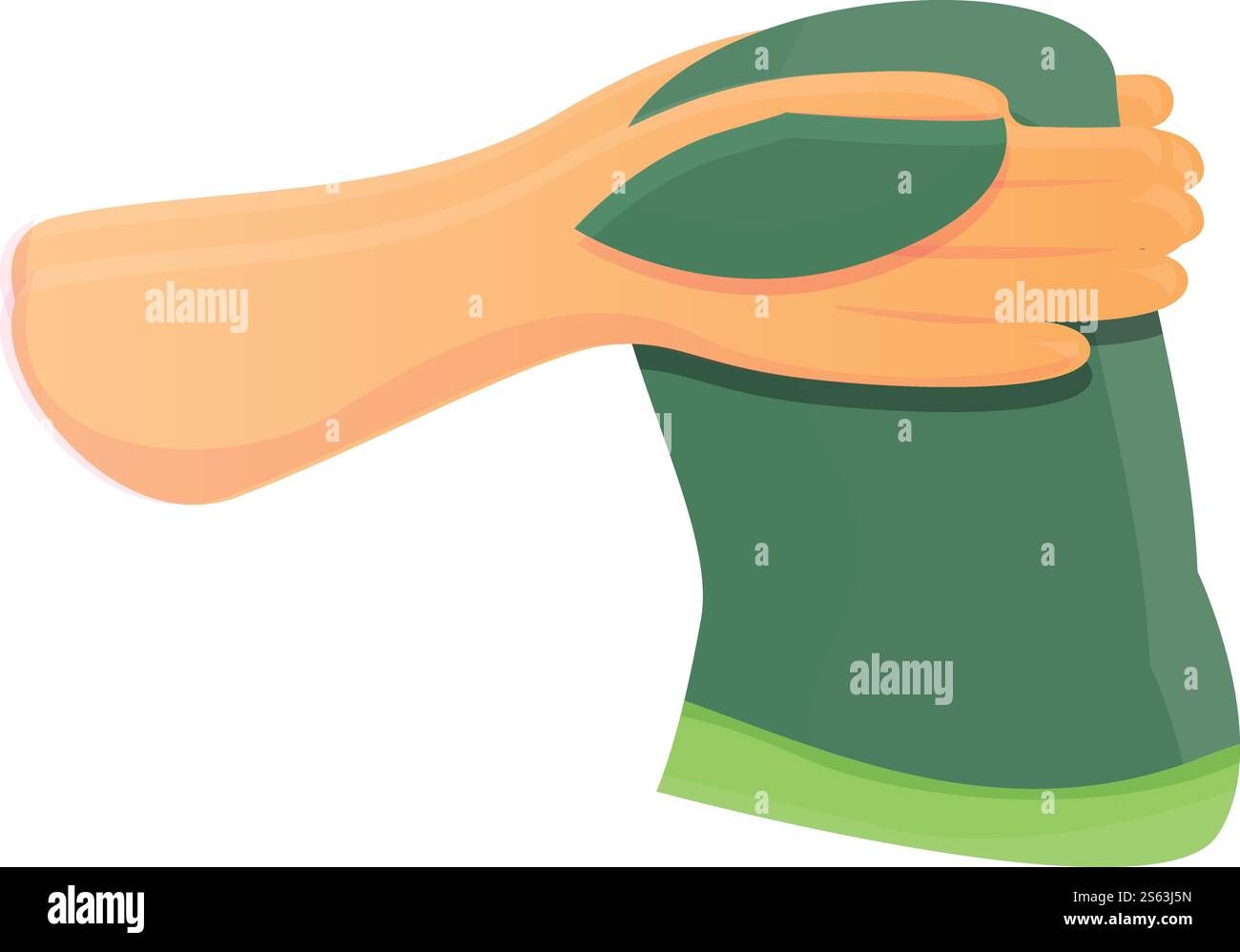 Symbol für Wischfunktion der Hände. Cartoon der Hände, die Vektor-Symbol für Web-Design isoliert auf weißem Hintergrund wischen. Symbol zum Abwischen der Hände im Cartoon-Stil Stock Vektor