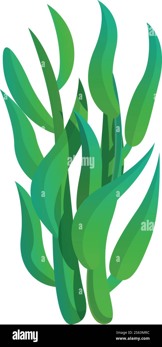 Grüne Korallensymbol. Cartoon des grünen Korallenvektorsymbols für Webdesign isoliert auf weißem Hintergrund. Grüne Korallenfigur im Cartoon-Stil Stock Vektor