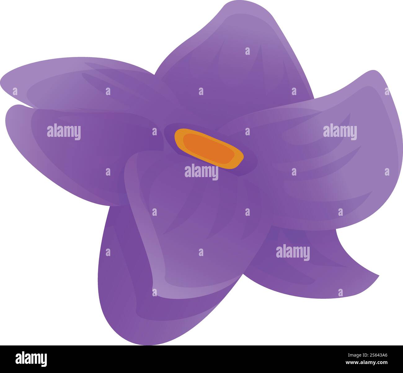 Lila Lavendelblume. Cartoon des lila Lavendelblume Vektor-Icons für Web-Design isoliert auf weißem Hintergrund. Lila Lavendelblume, Ikone im Cartoon-Stil Stock Vektor