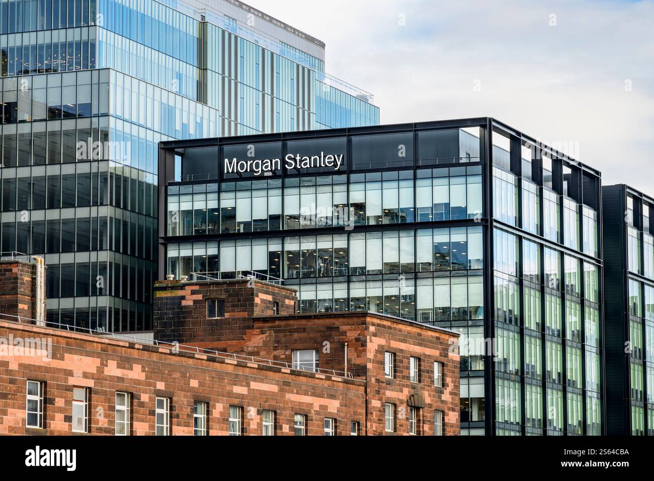 Morgan Stanley Bürogebäude, Glasgow, Schottland, Großbritannien, Europa Stockfoto