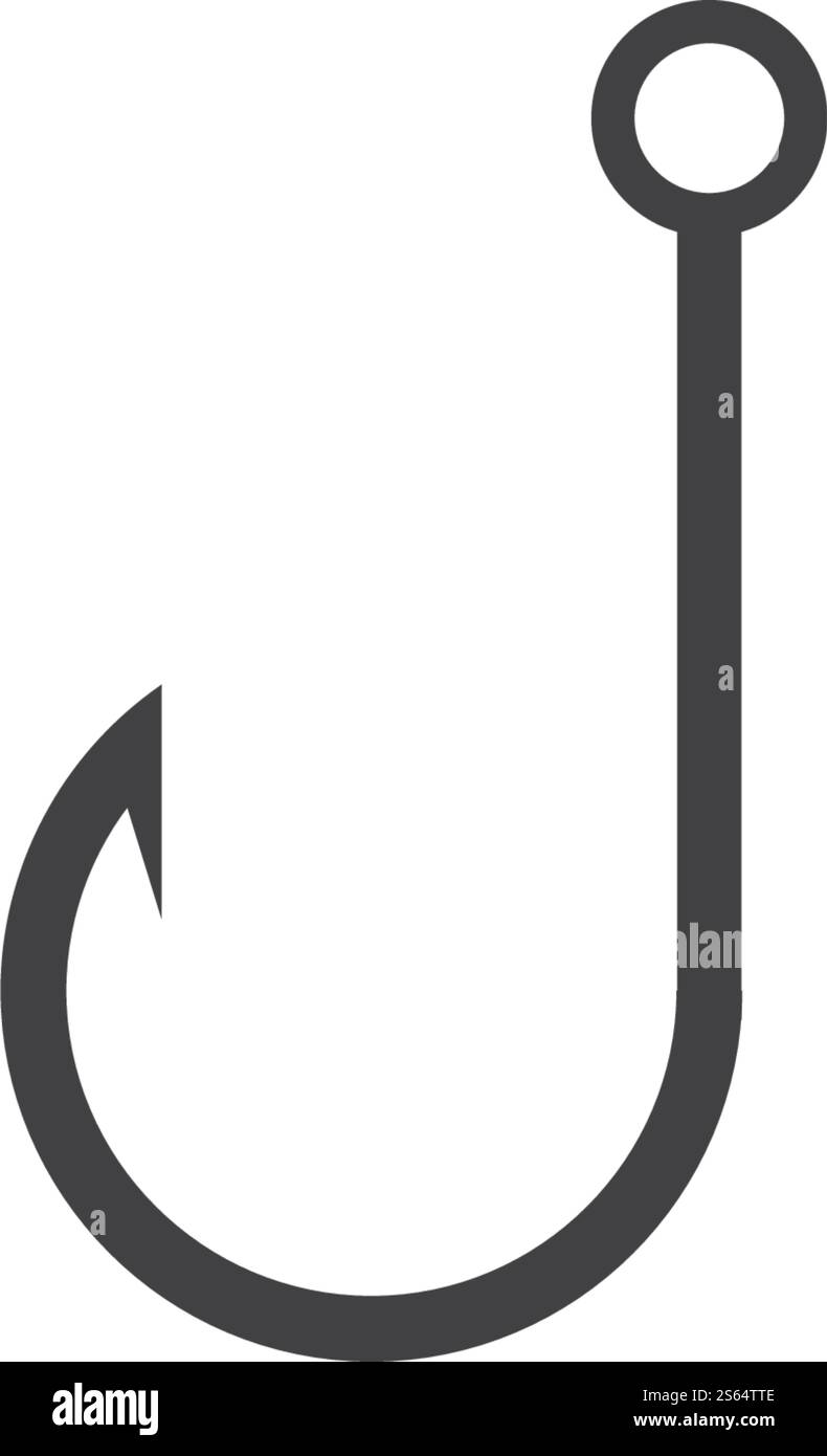 Fischhaken-Symbol-Vektor-Design Stock Vektor
