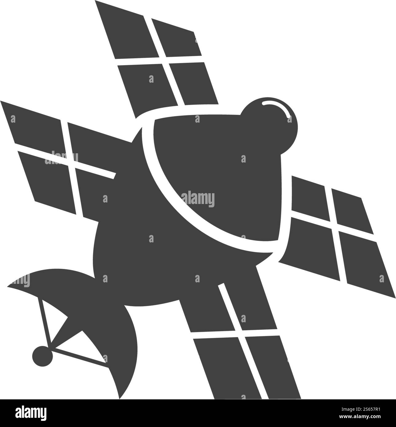 Satellitensymbol Illustration Vektor flach Design Stock Vektor