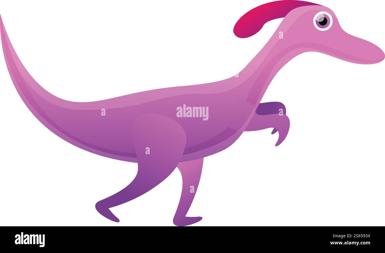 Niedliche Dino-Ikone für Kinder. Cartoon des netten Kid Dino Vektor-Icons für Web-Design isoliert auf weißem Hintergrund. Niedliche Dino-Ikone im Cartoon-Stil Stock Vektor