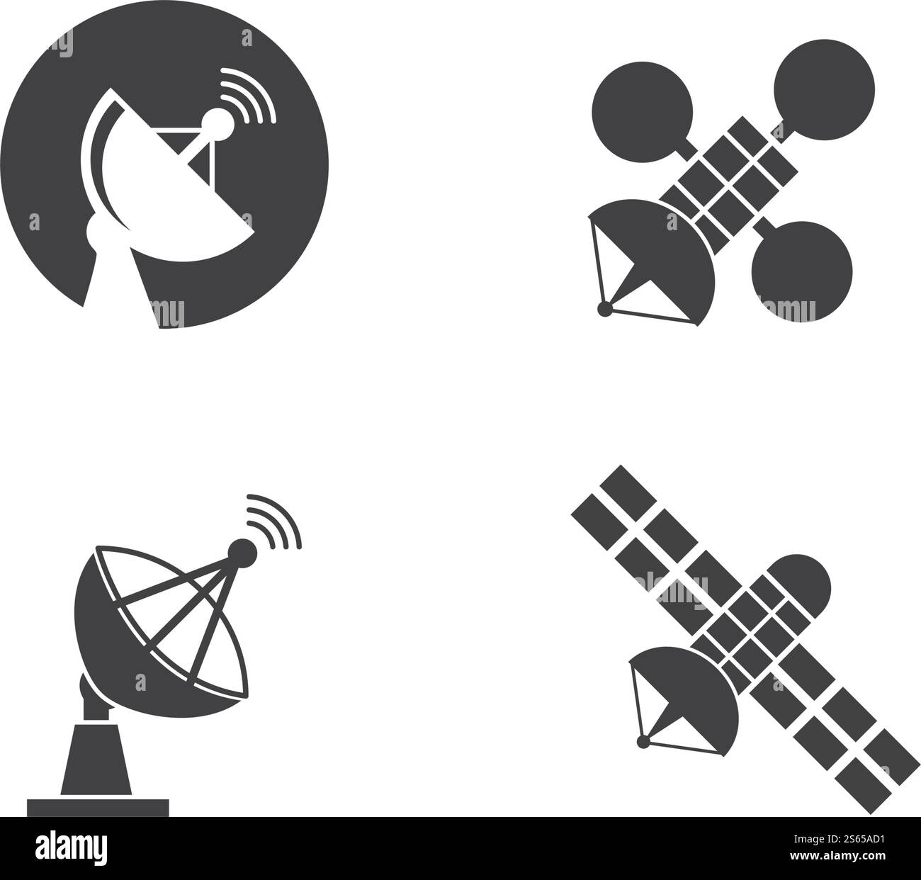 Satellitensymbol Illustration Vektor flach Design Stock Vektor