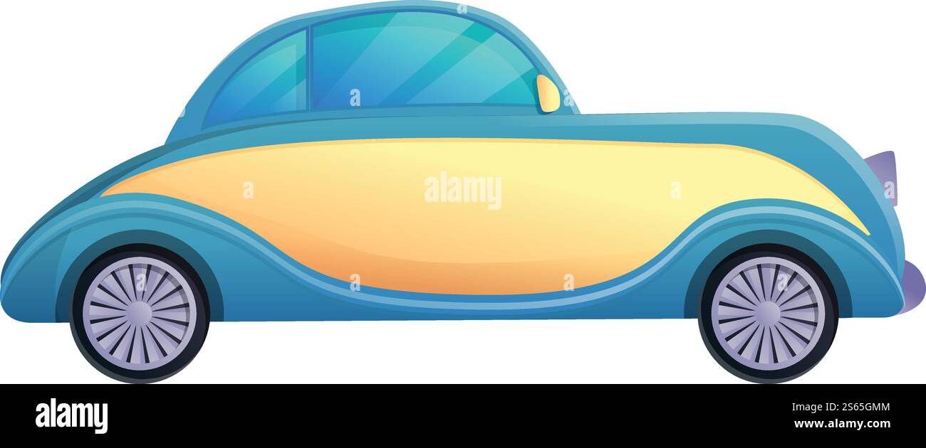 Altes Auto-Symbol. Zeichentrick des alten Auto-Vektor-Symbols für Webdesign isoliert auf weißem Hintergrund. Altes Auto-Symbol, Zeichentrickstil Stock Vektor