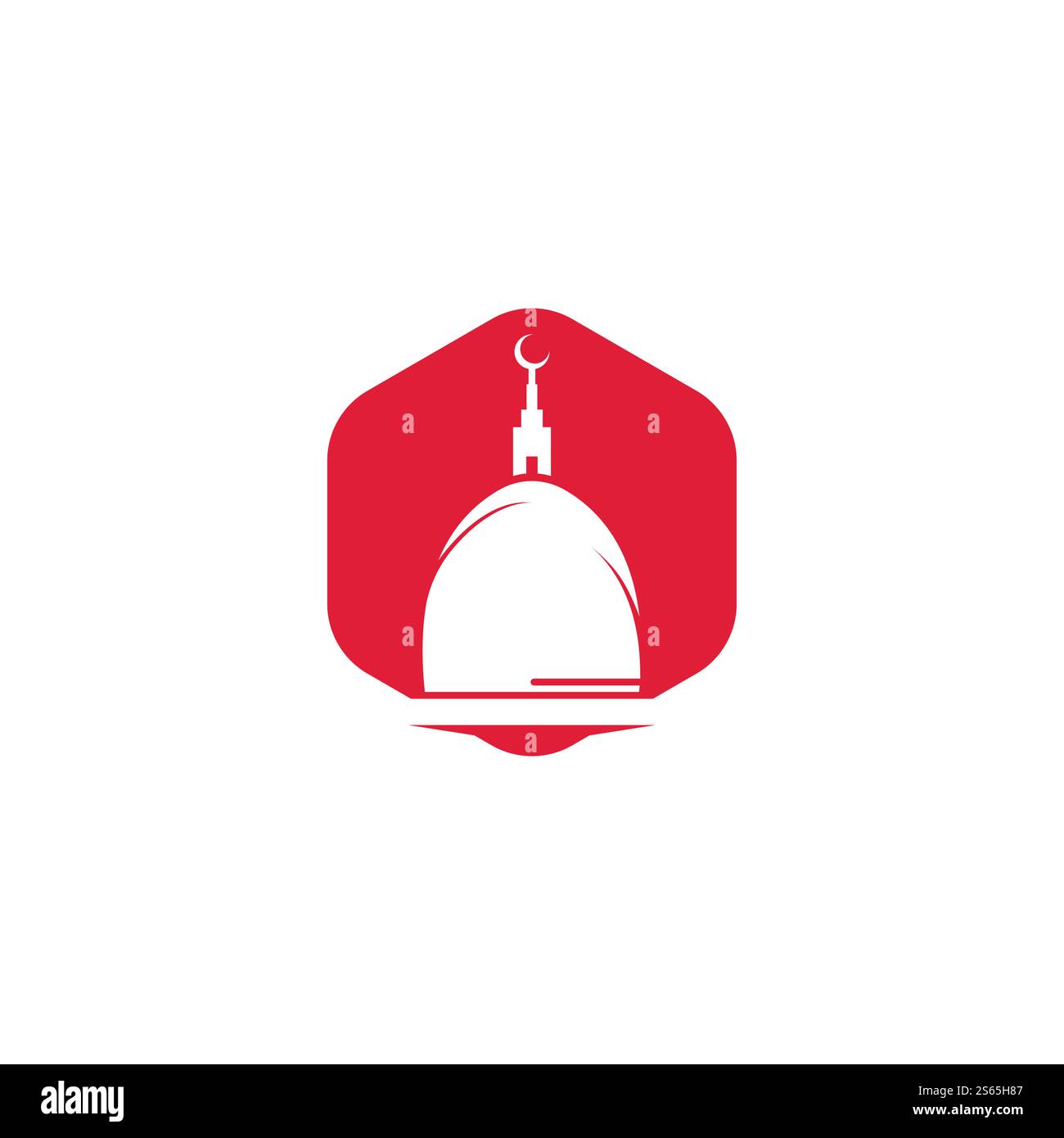 Moschee-Turm-Logo mit Stern. Islamische Logo-Designs Konzept. Stock Vektor