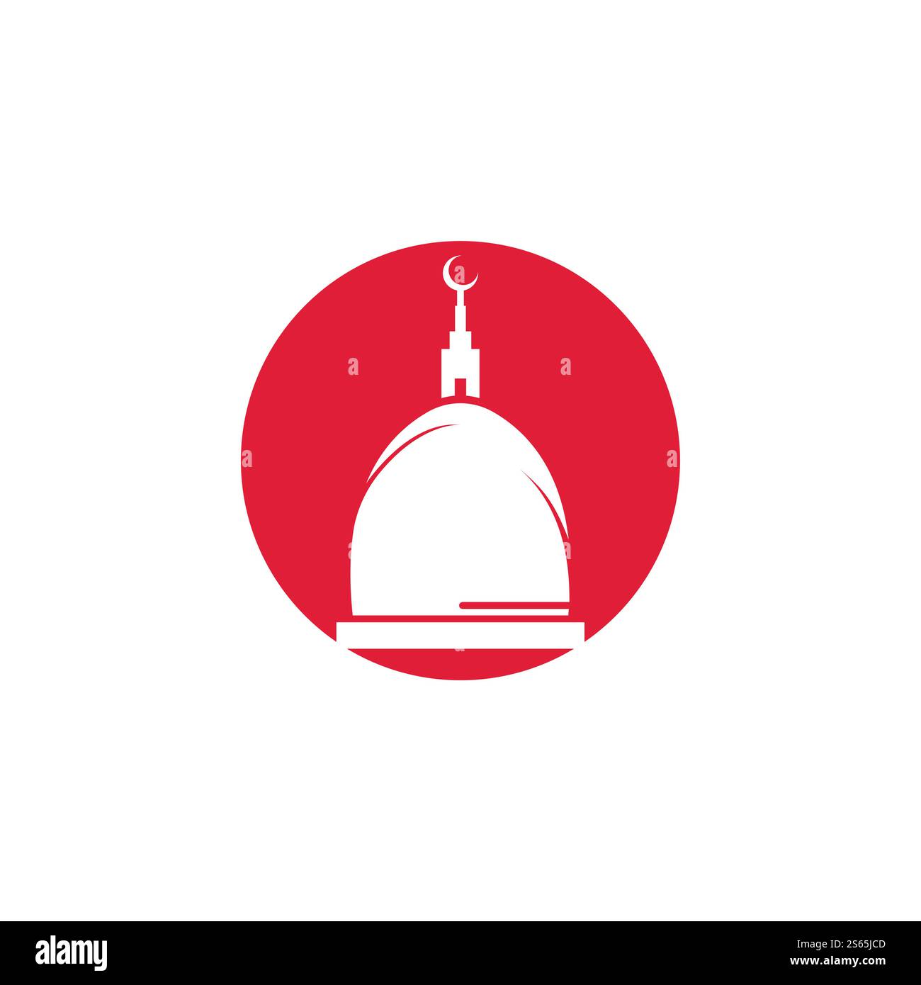Moschee-Turm-Logo mit Stern. Islamische Logo-Designs Konzept. Stock Vektor