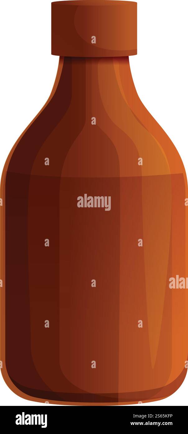Arzneimittel Hustensirup Symbol. Cartoon der Medizin Husten Sirup Vektor-Symbol für Web-Design isoliert auf weißem Hintergrund. Medizin Husten Sirup Icon, Cartoon Stil Stock Vektor