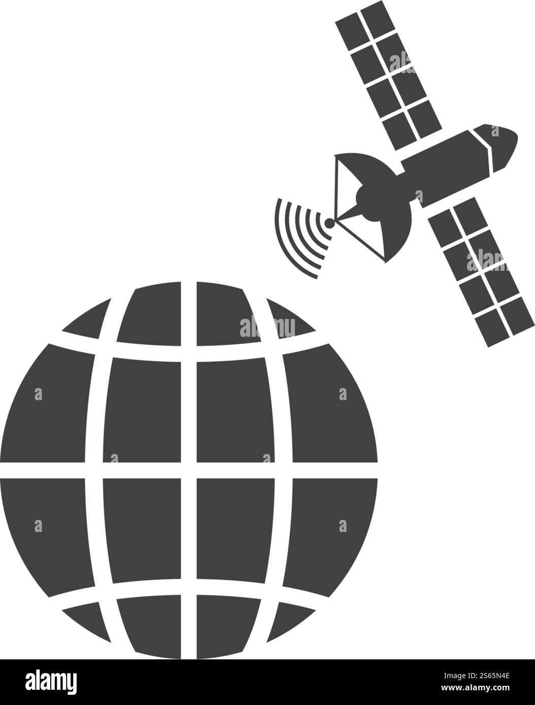Satellitensymbol Illustration Vektor flach Design Stock Vektor