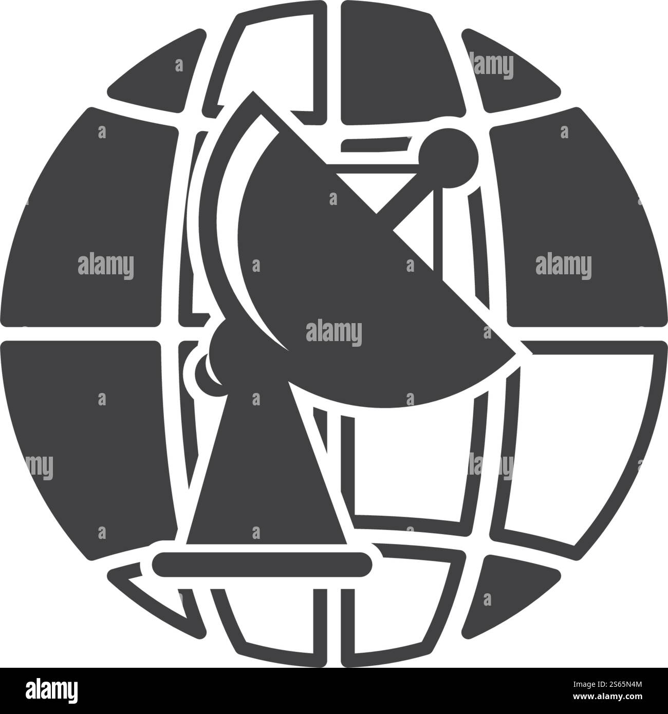 Satellitensymbol Illustration Vektor flach Design Stock Vektor