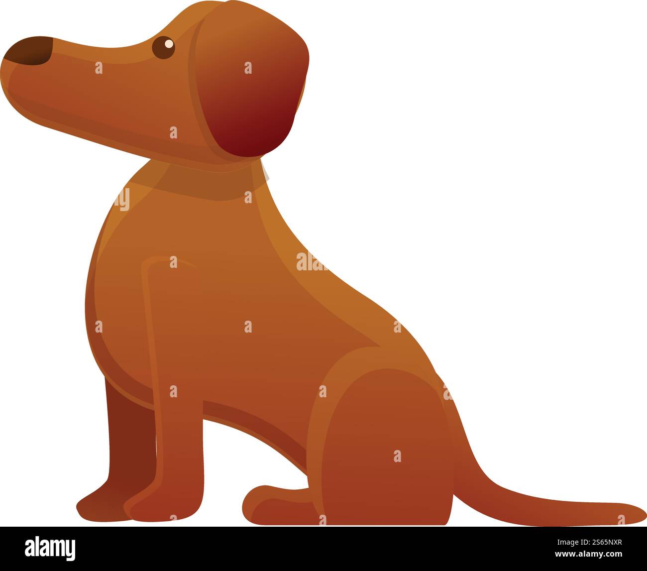 Niedliche kranke Hundefigur. Cartoon des niedlichen kranken Hund Vektor-Icons für Web-Design isoliert auf weißem Hintergrund. Niedliche kranke Hundesykone, Cartoon-Stil Stock Vektor