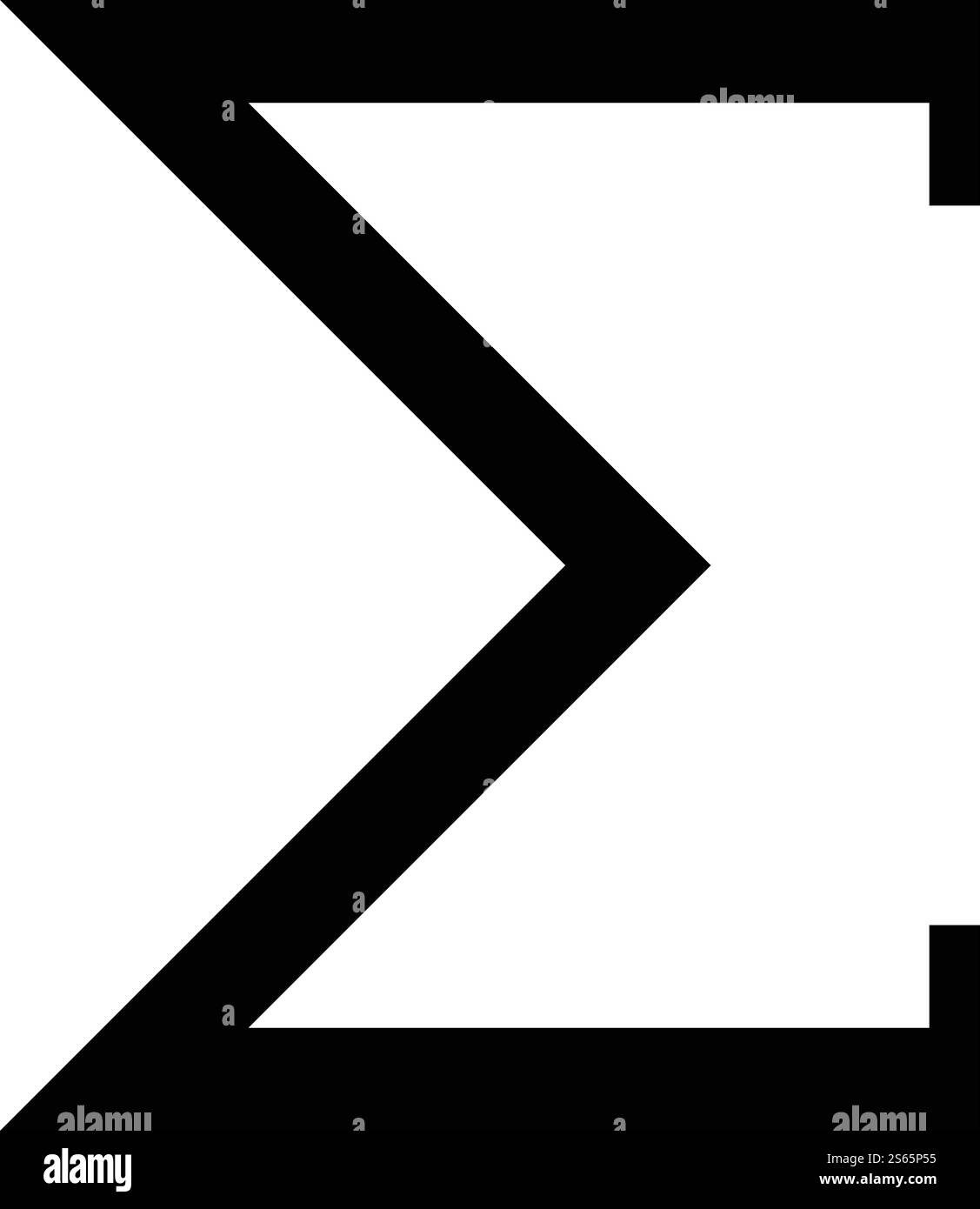 Sigma griechisches Symbol Großbuchstabe Großbuchstabe Schriftart Symbol Schwarze Farbe Vektor Illustration flache Stil einfaches Bild. Sigma griechisches Symbol Großbuchstabe Großbuchstabe Schriftart Symbol Schwarzer Farbvektor Illustration flaches Bild Stock Vektor