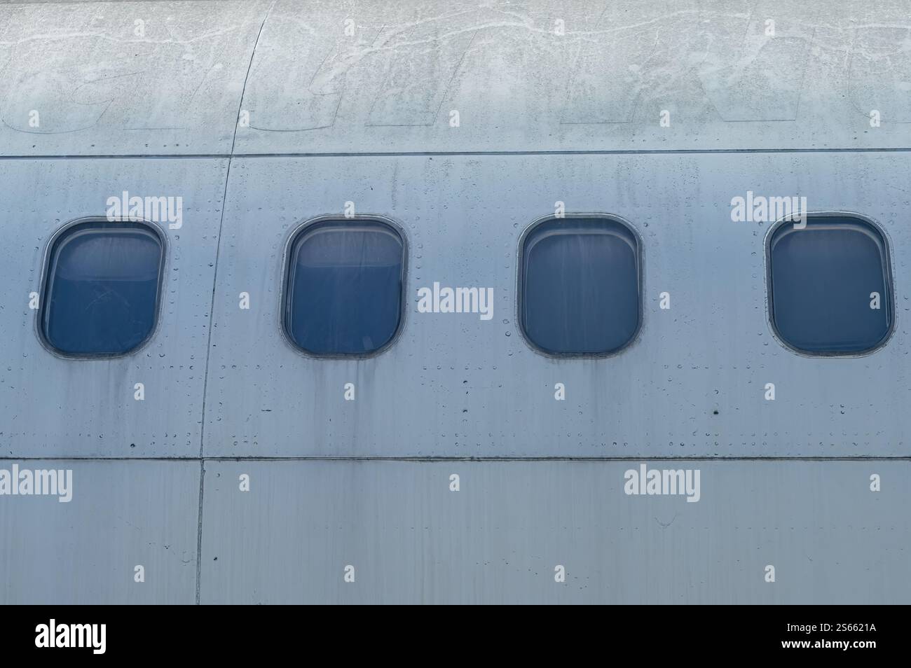 Blick vom Fenster eines Boeing 737-Flugzeugs Stockfoto
