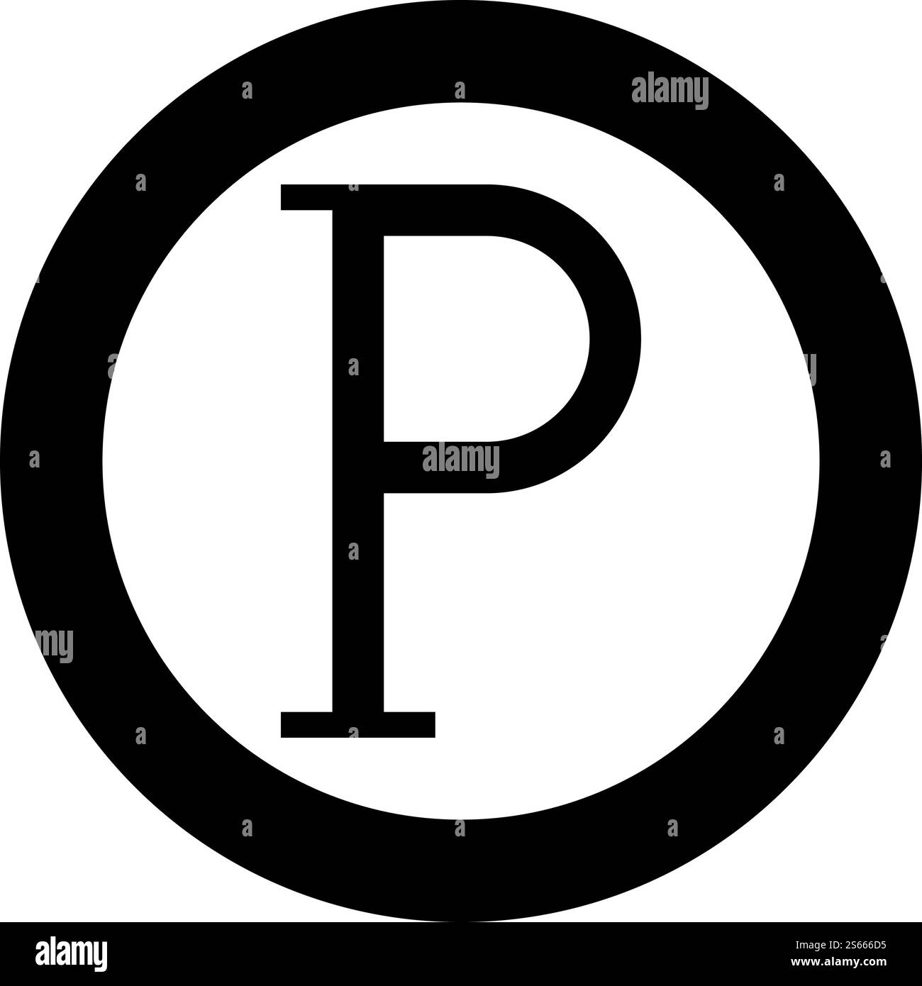 Rho griechisches Symbol Großbuchstabe Großbuchstabe Schriftart Symbol im Kreis rund schwarz Farbe Vektor Illustration flach Stil einfaches Bild. Rho griechisches Symbol Großbuchstabe Großbuchstabe Symbol im Kreis rund schwarz Vektor Illustration flach Stil Bild Stock Vektor