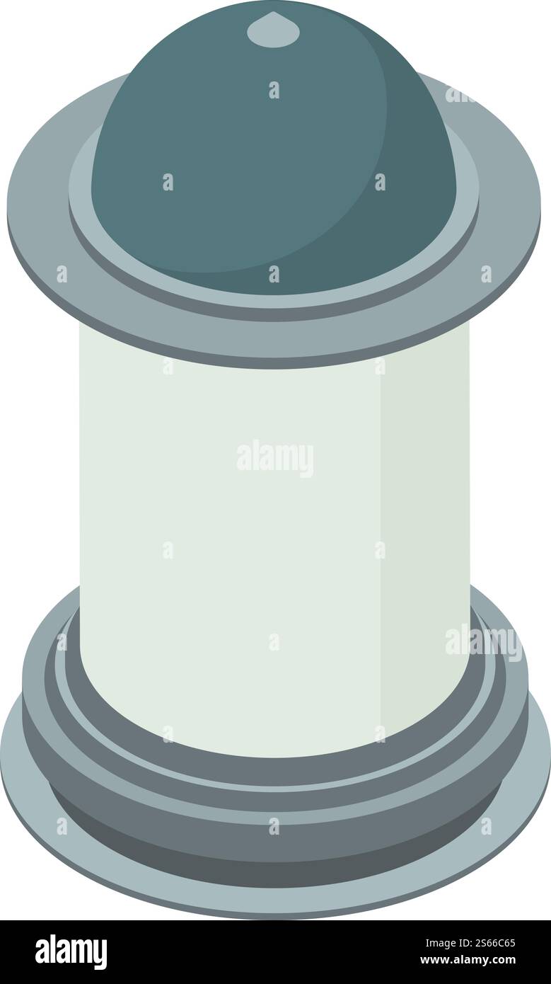 Werbeturm-Symbol. Isometrie des Werbeturm-Vektorsymbols für Webdesign isoliert auf weißem Hintergrund. Werbeturm-Symbol, isometrischer Stil Stock Vektor