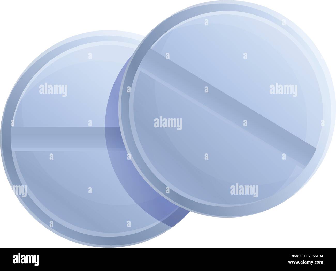 Symbol für runde Pillen. Cartoon des runden Pillen Vektor-Icons für Web-Design isoliert auf weißem Hintergrund. Runde Pillen-Ikone im Cartoon-Stil Stock Vektor