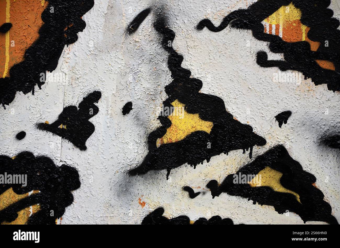 Street Art. Bunten Graffiti an der Wand. Fragment für Hintergrund. Abstrakte Detail eines Graffiti Stockfoto