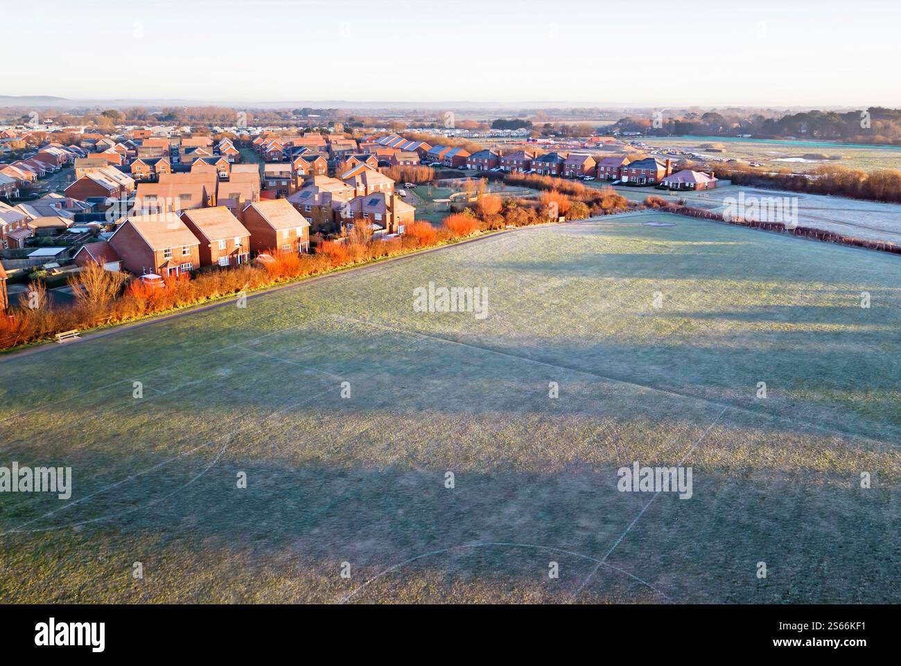 Luftaufnahme von Brackelsham aus der Scheune in der Brackelsham Bay in West-sussex Stockfoto