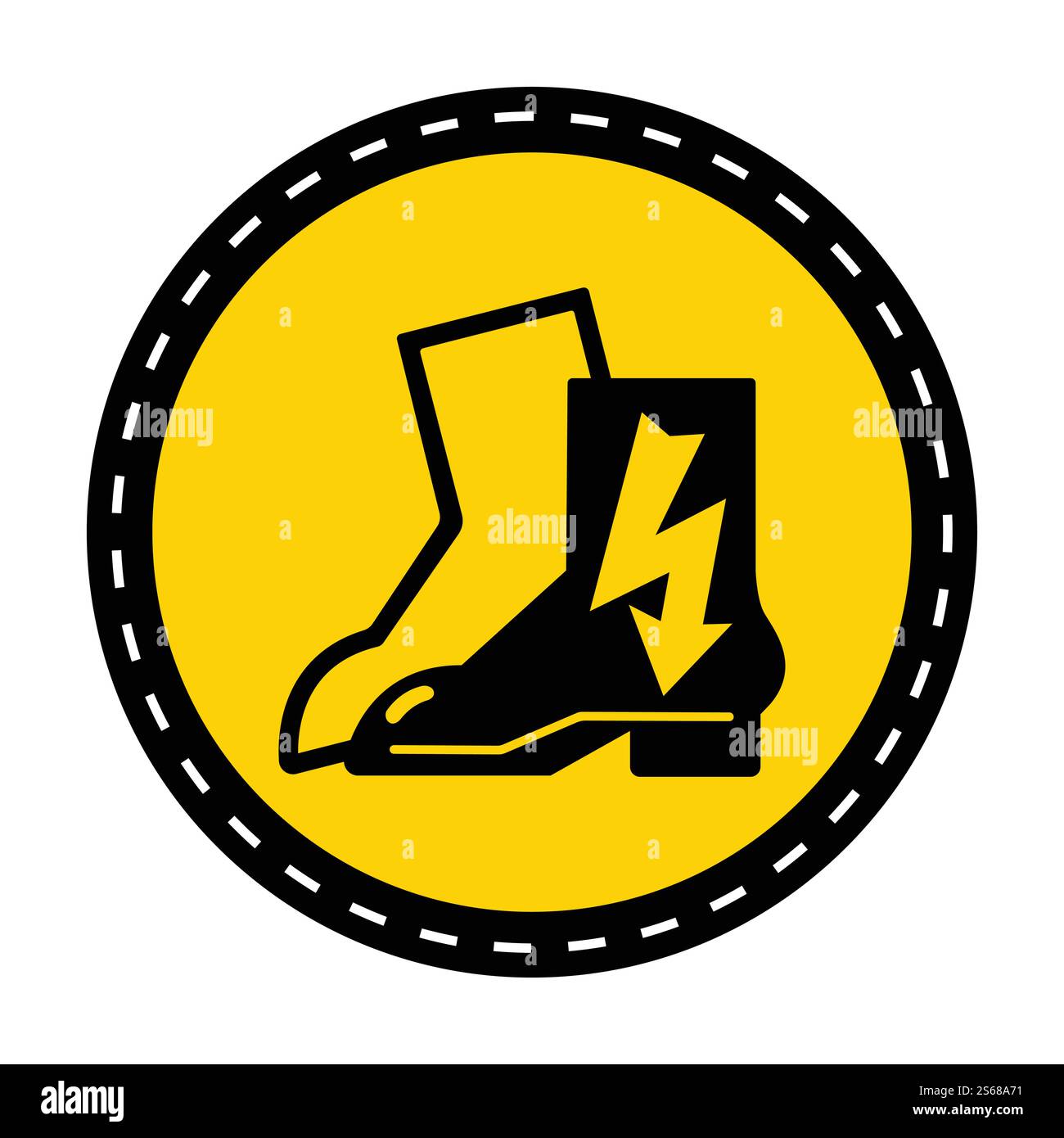 Symbol tragen elektrische Schuhe Zeichen auf schwarzem Hintergrund, Vektor-Illustration Stock Vektor