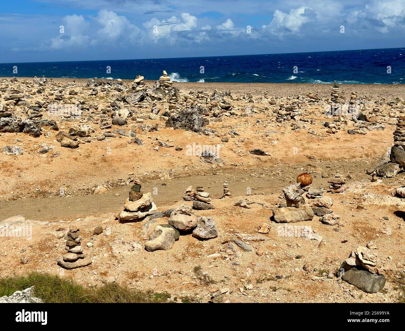 cairns in Aruba - Smartphone-aufgenommenes Stockfoto