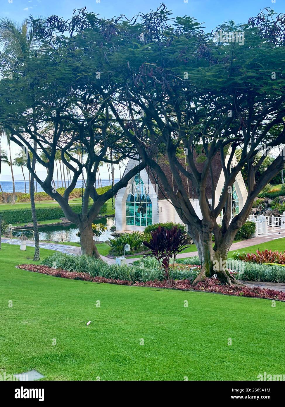 Kirche in Maui - Smartphone-aufgenommenes Stockfoto