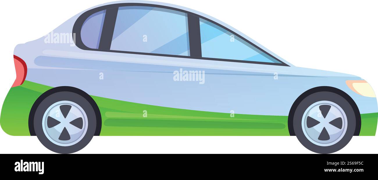 Symbol für Hybridfahrzeuge. Cartoon des Hybrid-Fahrzeug-Vektor-Symbols für Web-Design isoliert auf weißem Hintergrund. Hybrid-Fahrzeug-Symbol, Cartoon-Stil Stock Vektor