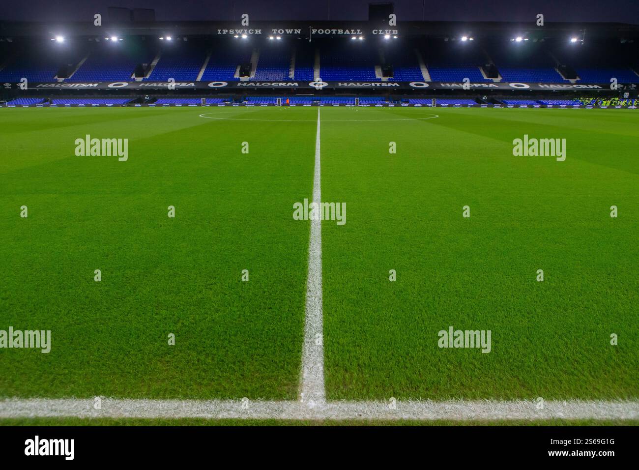 Ein allgemeiner Überblick über den Ipswich Town Football Club vor dem Spiel der Premier League zwischen Ipswich Town und Brighton und Hove Albion in der Portman Road, Ipswich am Donnerstag, den 16. Januar 2025. (Foto: David Watts | MI News) Credit: MI News & Sport /Alamy Live News Stockfoto