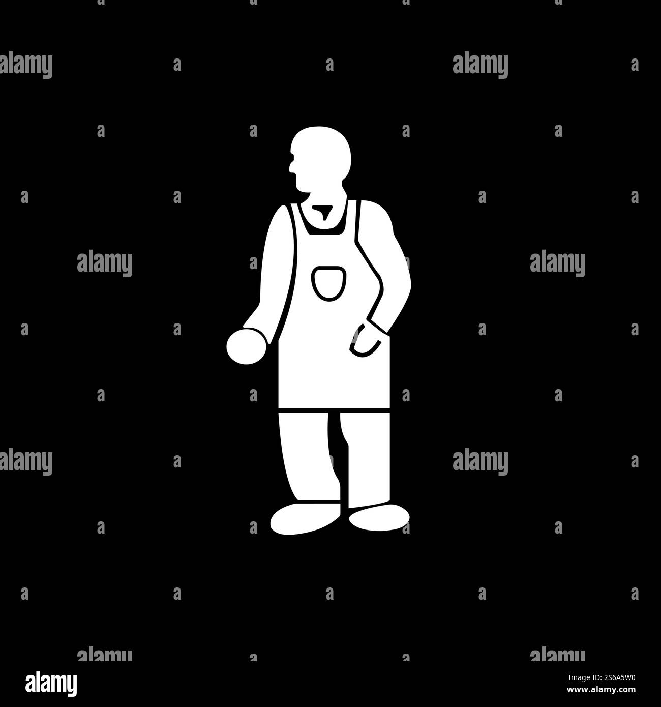 PSA-Symbol.Tragen Sie Schutzkleidung Symbol Isolate auf schwarzem Hintergrund, Vektor-Illustration Stock Vektor